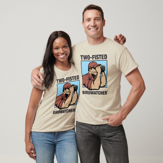 Two-Fisted Birdwatcher Long Sleeve Raglan T-Shirt (Unisex)