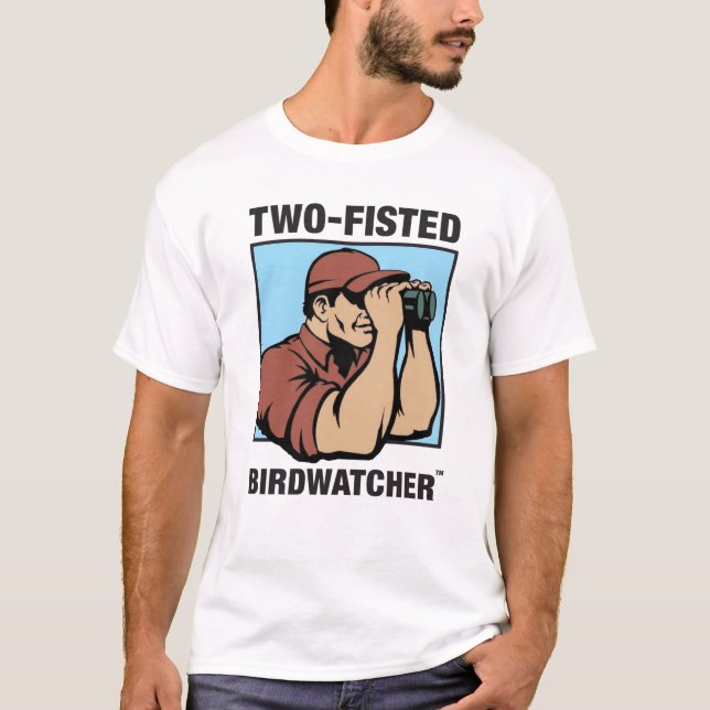 Two-Fisted Birdwatcher Performance Muscle T-Shirt (Front)