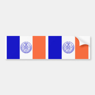 TWO Flag of New York City Bumper Sticker