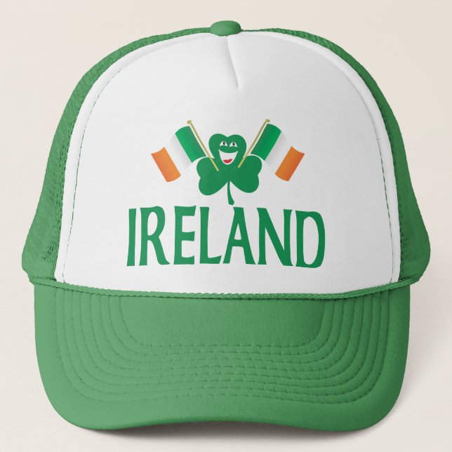 Two Flags of Ireland Trucker Hat (Front)