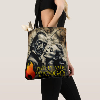 Two Flame Tango Artist: “Dali’s Embrace” Tote Bag