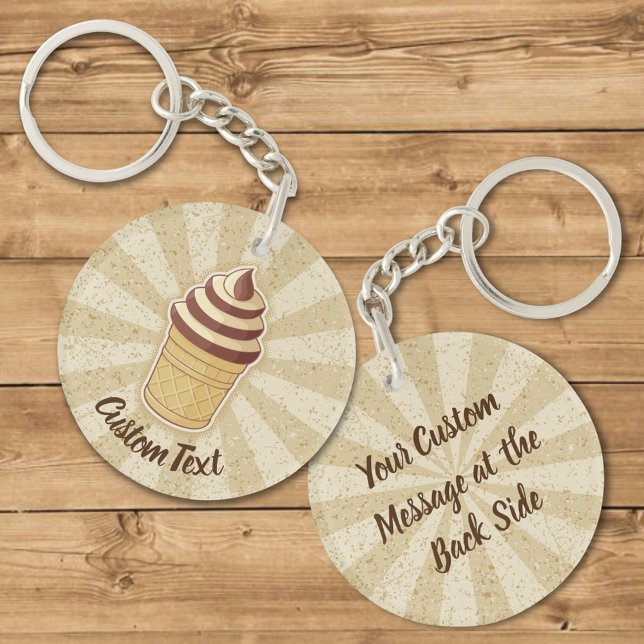 Two Flavours Ice Cream Cup Keychain (Creator Uploaded)