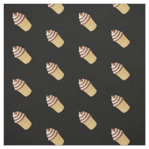 Two Flavours Ice Cream Cup Pattern Fabric