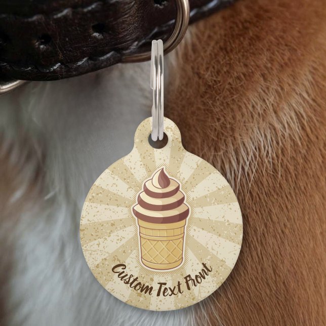 Two Flavours Ice Cream Cup Pet Tag (Creator Uploaded)