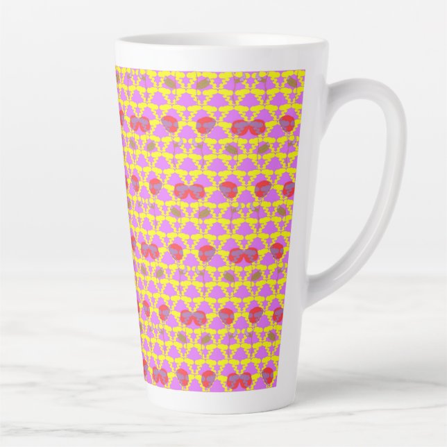 Two Flowers Roses Latte Mug (Right)