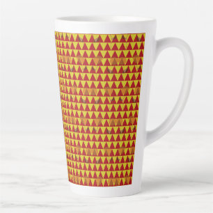 Two Flowers Triangles Latte Mug