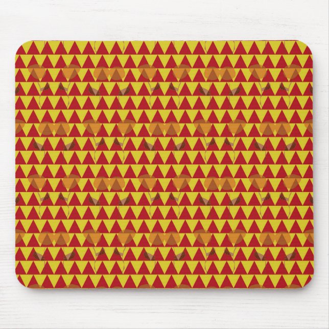 Two Flowers Triangles Mouse Pad (Front)