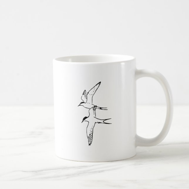 Two Flying Arctic Terns Coffee Mug (Right)