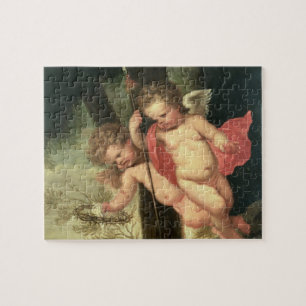 Two Flying Cherubs, holding the Crown of Thorns an Jigsaw Puzzle