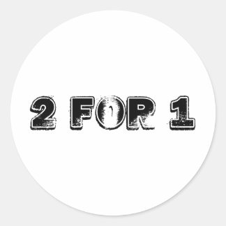 Two for One Classic Round Sticker