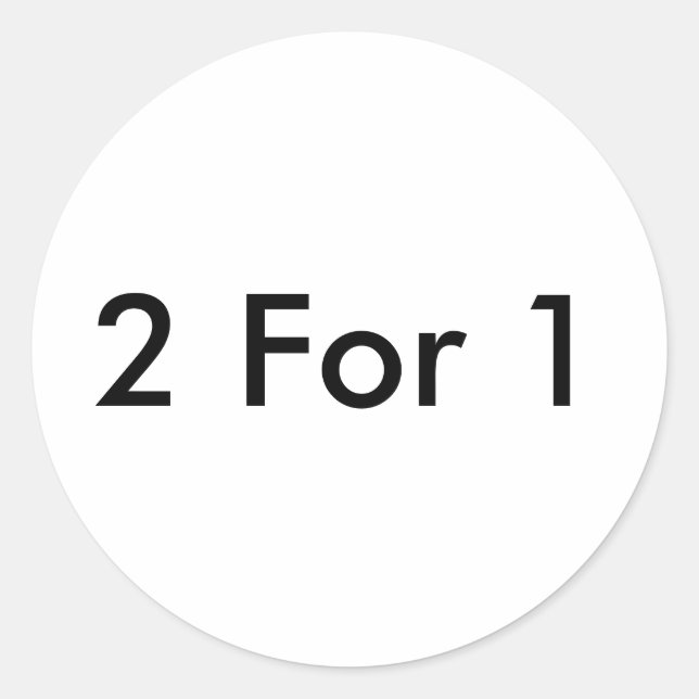 Two for One Classic Round Sticker (Front)