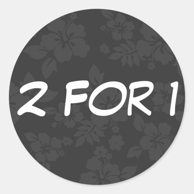 Two for One Classic Round Sticker (Front)