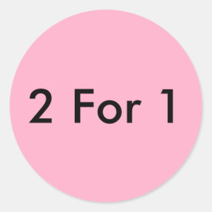 Two for One Classic Round Sticker