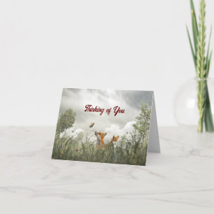 TWO FOX THINKING OF YOU CARD