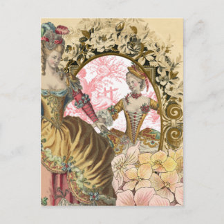 Two French Ladies and a Frame Postcard