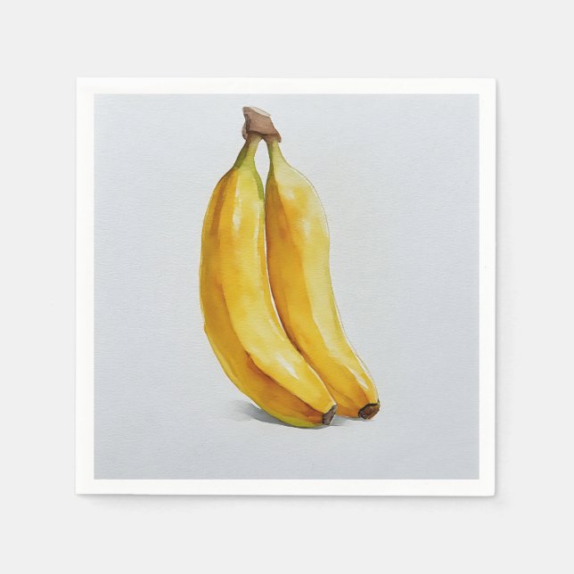 Two Fresh Bananas in Sync Napkin (Front)