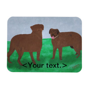 Two Friendly Brown Dogs Your Words Magnets