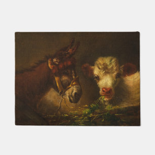 Two Friends (Donkey and Lamb) (Farm Animals) Doormat