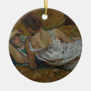 Two friends (pastel) ceramic tree decoration