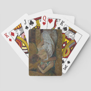 Two friends (pastel) playing cards