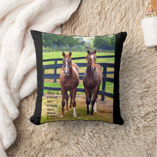 Two Friends with Proverbs 18:24 Cushion