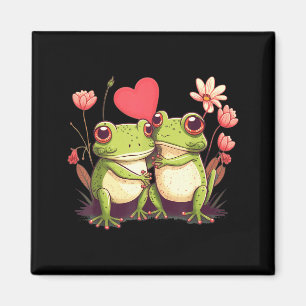 Two Frogs Valentines Day Love On Couple Frog  Magnet
