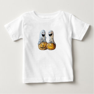 Two funny ghosts and pumpkins baby T-Shirt