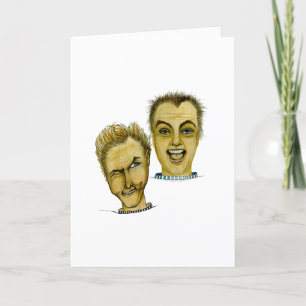 Two funny, strange and wonderful guys card