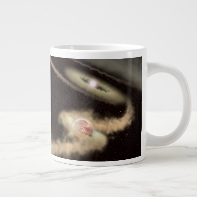 Two Gas Giant Exoplanets Orbiting A Young Star Large Coffee Mug (Right)