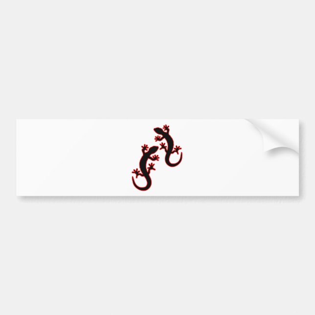 two geckos bumper sticker (Front)