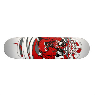 Two Geishas with Graphic Design Skateboard