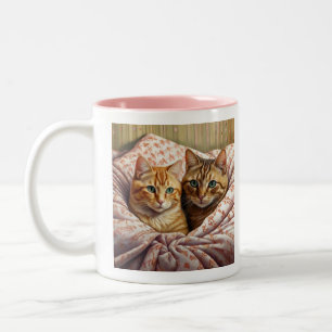 Two Ginger Cats pretty  Two-Tone Coffee Mug