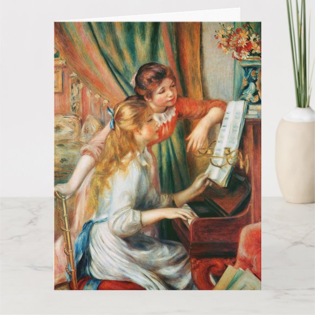 Two Girls at the Piano by Renoir Big Card (Front)