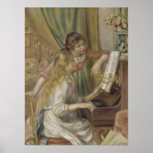 Two Girls at the Piano by Renoir Poster