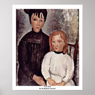 Two Girls By Modigliani Amedeo Poster