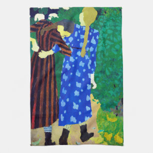 Two Girls, Edouard Vuillard Tea Towel