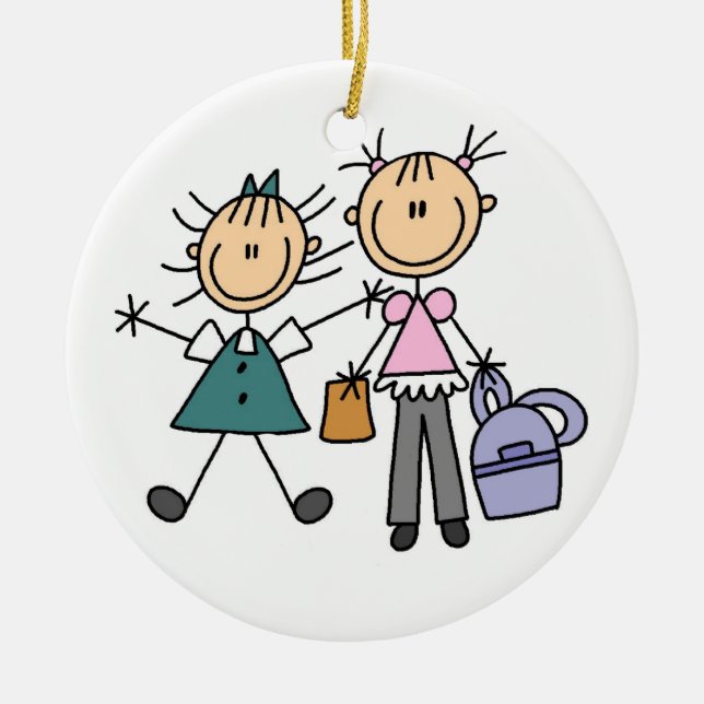 Two Girls Ornament (Front)