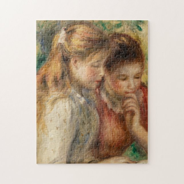 Two Girls Reading - Renoir Impressionist Painting  Jigsaw Puzzle (Vertical)