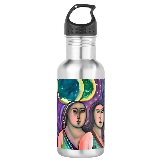 Two Girls Under the Moons 710 Ml Water Bottle (Front)