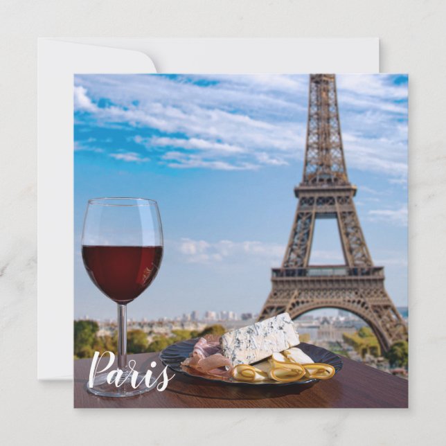 Two glasses of wine in cafe in Paris (Front)