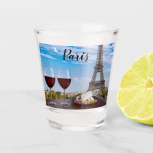 Two glasses of wine in cafe in Paris