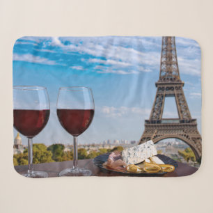 Two glasses of wine in cafe in Paris Sherpa Blanket