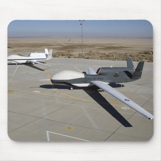 Two Global Hawks parked on a ramp Mouse Pad (Front)