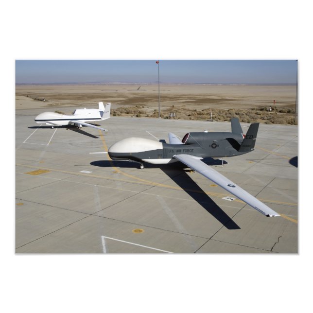 Two Global Hawks parked on a ramp Photo Print (Front)