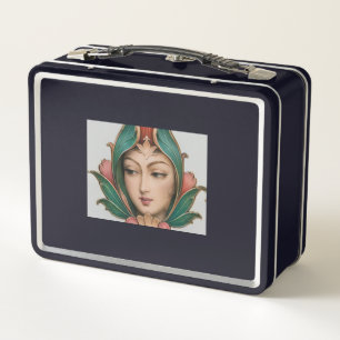 Two Gol Banoo Ladies – Persian Floral Art Travel S Metal Lunch Box