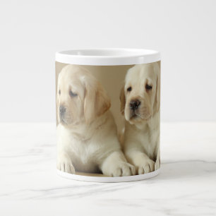 Two Golden Labrador Puppies Large Coffee Mug
