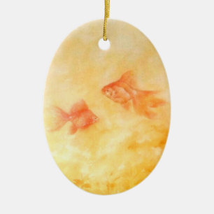 Two Goldfish Ceramic Tree Decoration