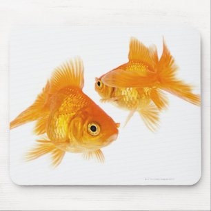 Two Goldfish Crossing Each Other Mouse Pad