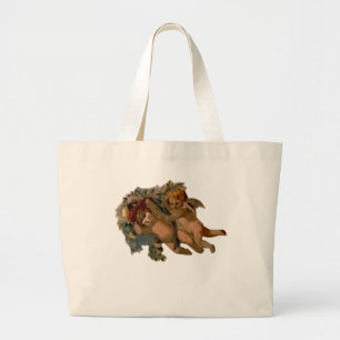 Two Gorgeous Angel Cherub Cupid Large Tote Bag