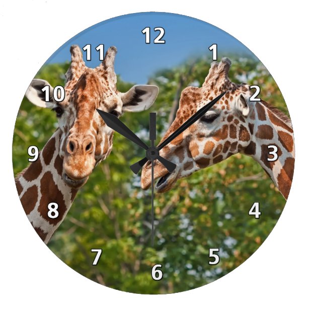 Long Neck Giraffe Wall Clocks